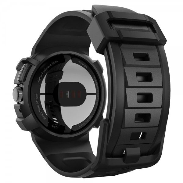 Spigen Google Pixel Watch 1/2/3 41mm Armband och Skal Rugged Armor Pro Svart