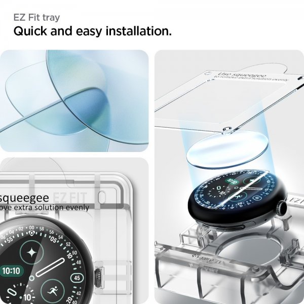 Spigen Google Pixel Watch 3/4 41mm Skärmskydd EliteShield EZ Fit 2-pack