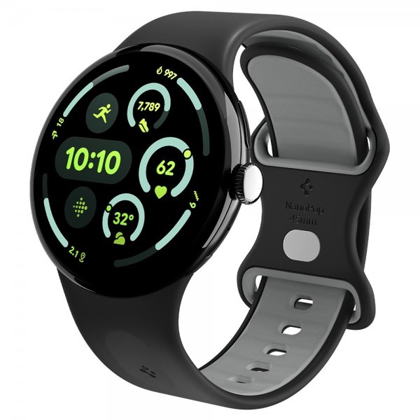 Spigen Google Pixel Watch 3/4 45mm Armband Nano Pop Black Sesame