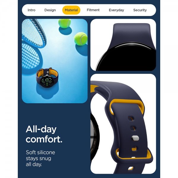 Spigen Google Pixel Watch 3/4 45mm Armband Nano Pop Blueberry Navy