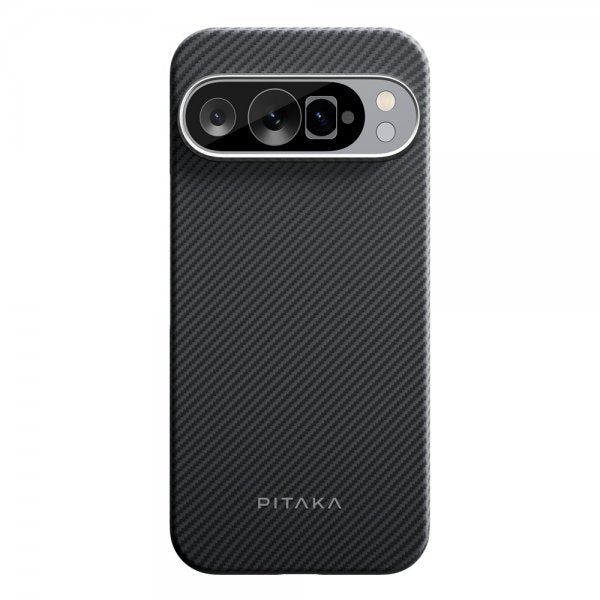 Pitaka Google Pixel 9/Pixel 9 Pro Skal Ultra-Slim Case MagSafe Black/Grey Twill
