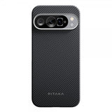 Pitaka Google Pixel 9/Pixel 9 Pro Skal Ultra-Slim Case MagSafe Black/Grey Twill