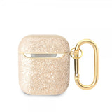 Guess AirPods 1/2 Skal Glitter Flakes Guld