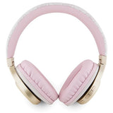 Guess Trådlösa Hörlurar Bluetooth 4G Script Metal Logo Rosa