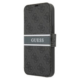 Guess iPhone 13 Pro Fodral Printed Stripe Grå