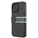 Guess iPhone 13 Pro Fodral Printed Stripe Grå