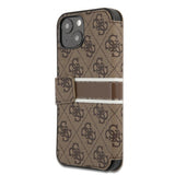 Guess iPhone 13 Fodral Printed Stripe Brun