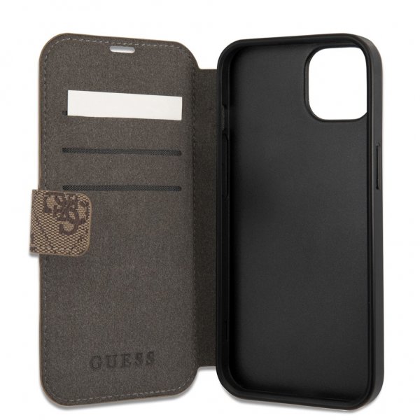 Guess iPhone 13 Mini Fodral Printed Stripe Brun