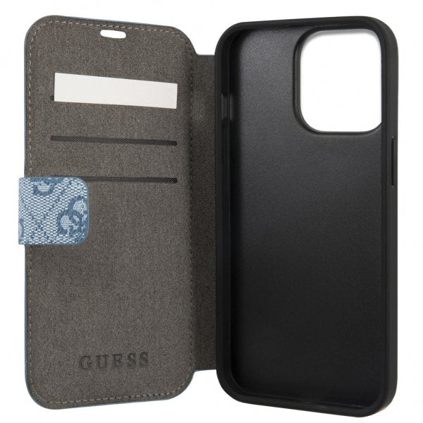 Guess iPhone 13 Pro Max Fodral Printed Stripe Blå
