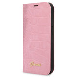 Guess iPhone 14 Plus Fodral Croco Rosa