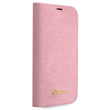 Guess iPhone 14 Pro Max Fodral Croco Rosa