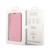 Guess iPhone 14 Pro Max Fodral Croco Rosa