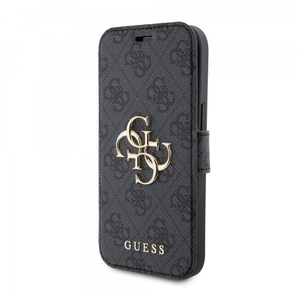 Guess iPhone 15 Plus Fodral 4G Logo Grå