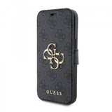 Guess iPhone 15 Plus Fodral 4G Logo Grå