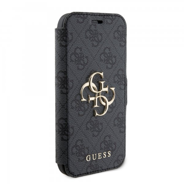 Guess iPhone 15 Fodral 4G Logo Grå