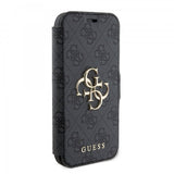 Guess iPhone 15 Fodral 4G Logo Grå