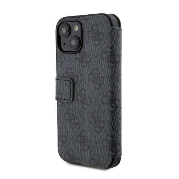 Guess iPhone 15 Fodral 4G Logo Grå