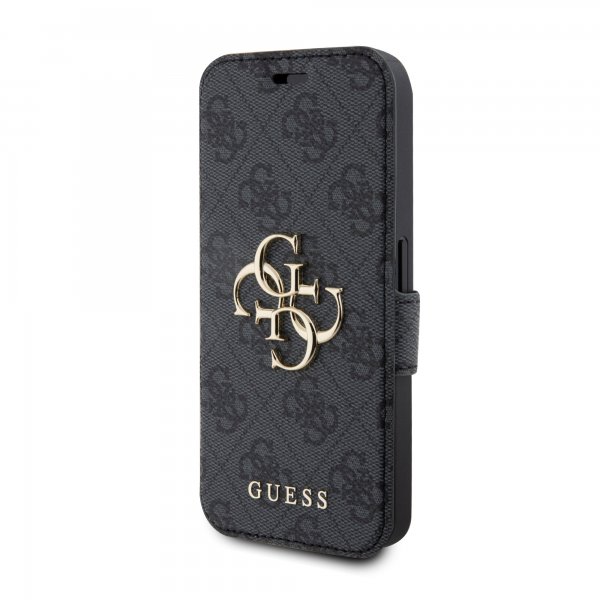 Guess iPhone 15 Pro Max Fodral 4G Logo Grå