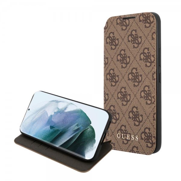 Guess Samsung Galaxy S22 Fodral 4G Logo Brun