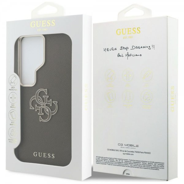 Guess Samsung Galaxy S26 Ultra Skal 4G Logo Grained Brun