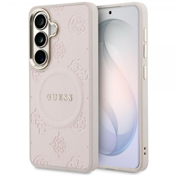 Guess Samsung Galaxy S26 Skal Saffiano Peony MagSafe Rosa