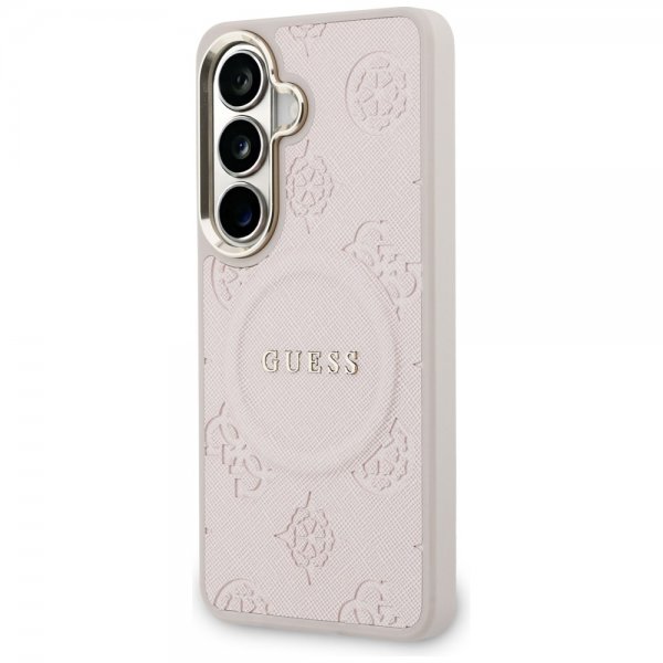 Guess Samsung Galaxy S26 Skal Saffiano Peony MagSafe Rosa