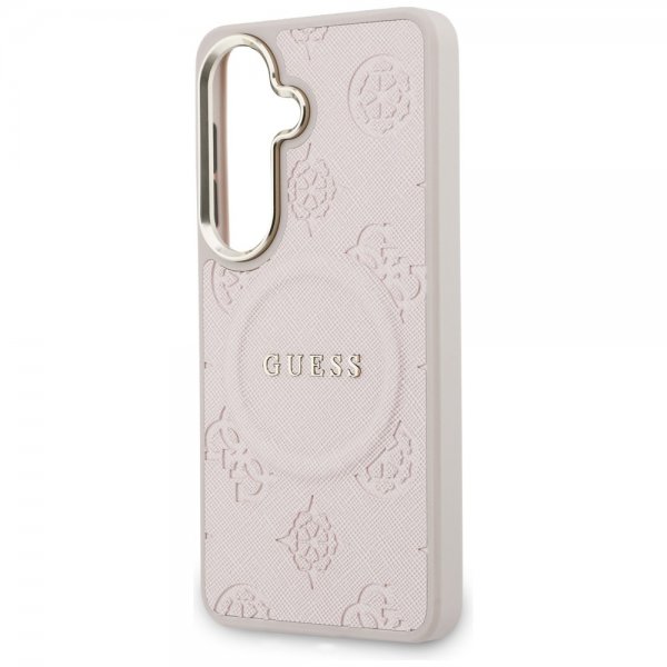 Guess Samsung Galaxy S26 Skal Saffiano Peony MagSafe Rosa