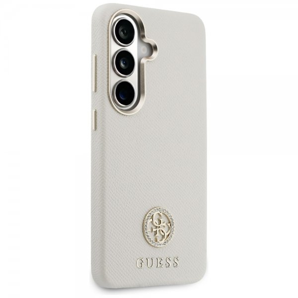 Guess Samsung Galaxy S26 Skal Rhinestone Logo MagSafe Beige