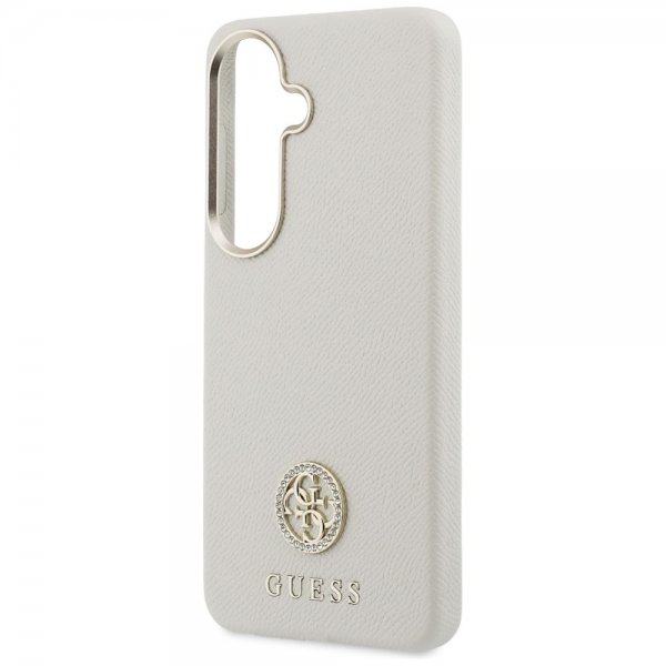 Guess Samsung Galaxy S26 Skal Rhinestone Logo MagSafe Beige