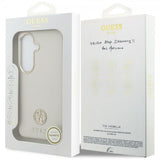 Guess Samsung Galaxy S26 Skal Rhinestone Logo MagSafe Beige