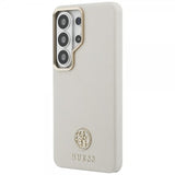 Guess Samsung Galaxy S26 Ultra Skal Rhinestone Logo MagSafe Beige