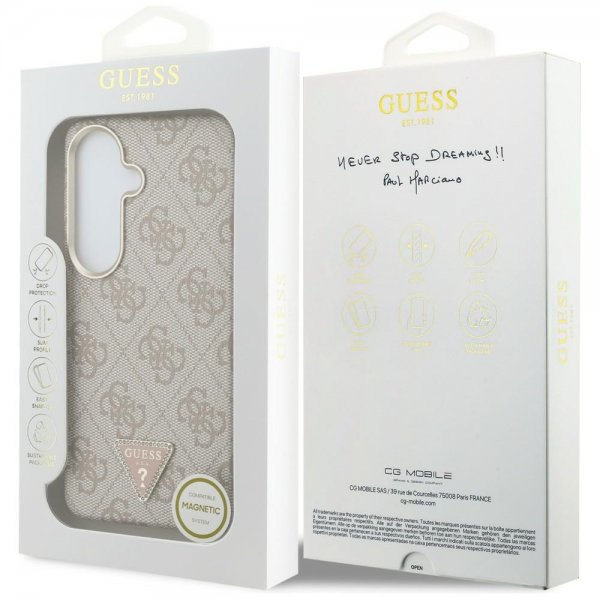 Guess Samsung Galaxy S26 Skal 4G Triangle MagSafe Rosa