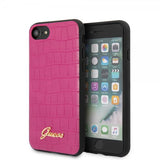 Guess iPhone 7/8/SE Skal Croco Magenta
