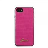 Guess iPhone 7/8/SE Skal Croco Magenta