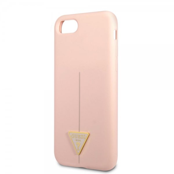 Guess iPhone 7/8/SE Skal Metal Triangle Rosa