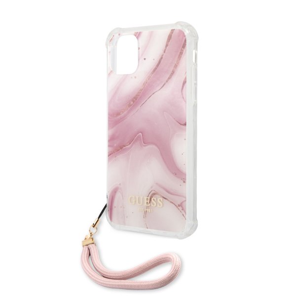 Guess iPhone 11 Skal Marble Rosa