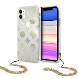 Guess iPhone 11 Skal Chain Peony Guld