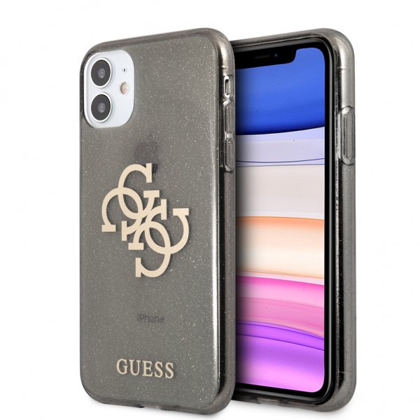 Guess iPhone 11 Skal Full Glitter Svart