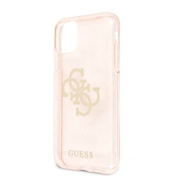 Guess iPhone 11 Skal Full Glitter Guld