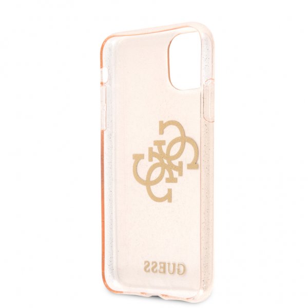 Guess iPhone 11 Skal Full Glitter Guld
