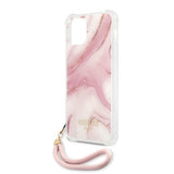 Guess iPhone 12 Pro Max Skal Marble Rosa