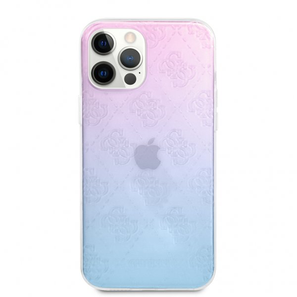 Guess iPhone 12/iPhone 12 Pro Skal 3D Raised Blå