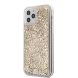 Guess iPhone 12 Pro Max Skal Liquid Glitter Guld