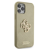 Guess iPhone 12/iPhone 12 Pro Skal Perforated Glitter Guld