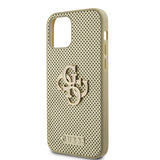 Guess iPhone 12/iPhone 12 Pro Skal Perforated Glitter Guld