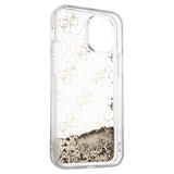 Guess iPhone 12 Mini Skal Liquid Glitter Guld