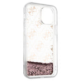 Guess iPhone 12 Mini Skal Liquid Glitter Rosa