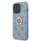 Guess iPhone 13 Pro Skal Ring Stand Blå