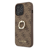 Guess iPhone 13 Pro Skal Ring Stand Brun