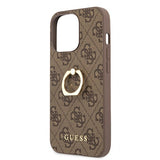 Guess iPhone 13 Pro Skal Ring Stand Brun